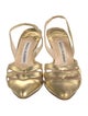 Manolo Blahnik Leather Slingback Pumps