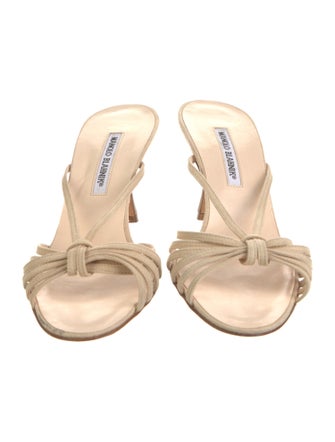 Manolo Blahnik Suede Slides