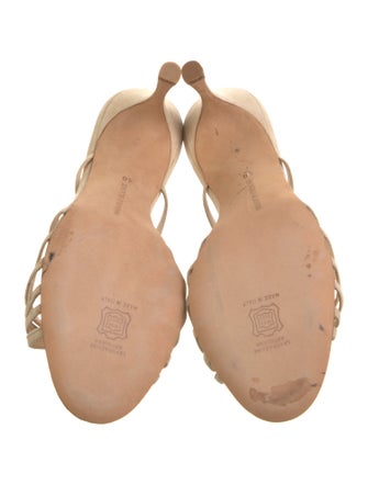 Manolo Blahnik Suede Slides