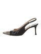 Manolo Blahnik Leather Animal Print Slingback Pumps