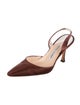 Manolo Blahnik Satin Slingback Pumps