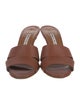 Manolo Blahnik Leather Slides