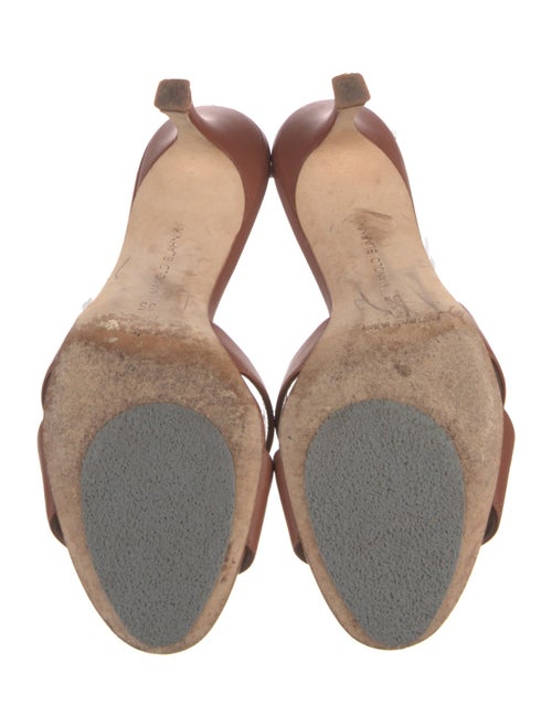 Manolo Blahnik Leather Slides