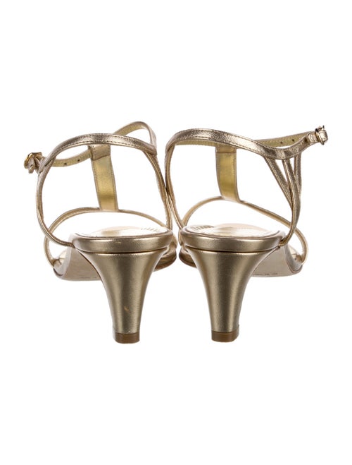 Manolo Blahnik Leather T-Strap Sandals