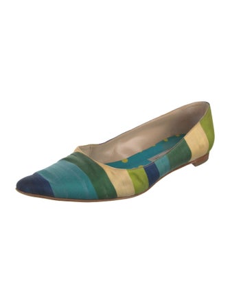 Manolo Blahnik Colorblock Pattern Flats
