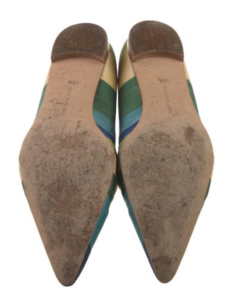 Manolo Blahnik Colorblock Pattern Flats