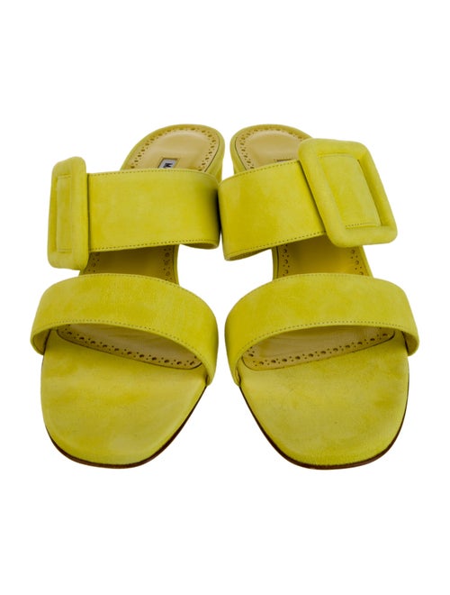 Manolo Blahnik Suede Slides