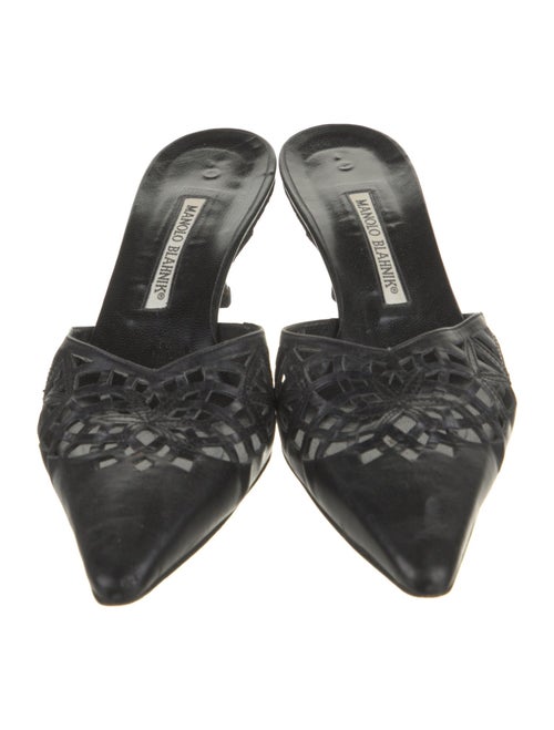 Manolo Blahnik Leather Mules