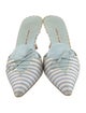 Manolo Blahnik Striped Mules