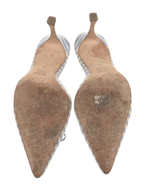 Manolo Blahnik Striped Mules