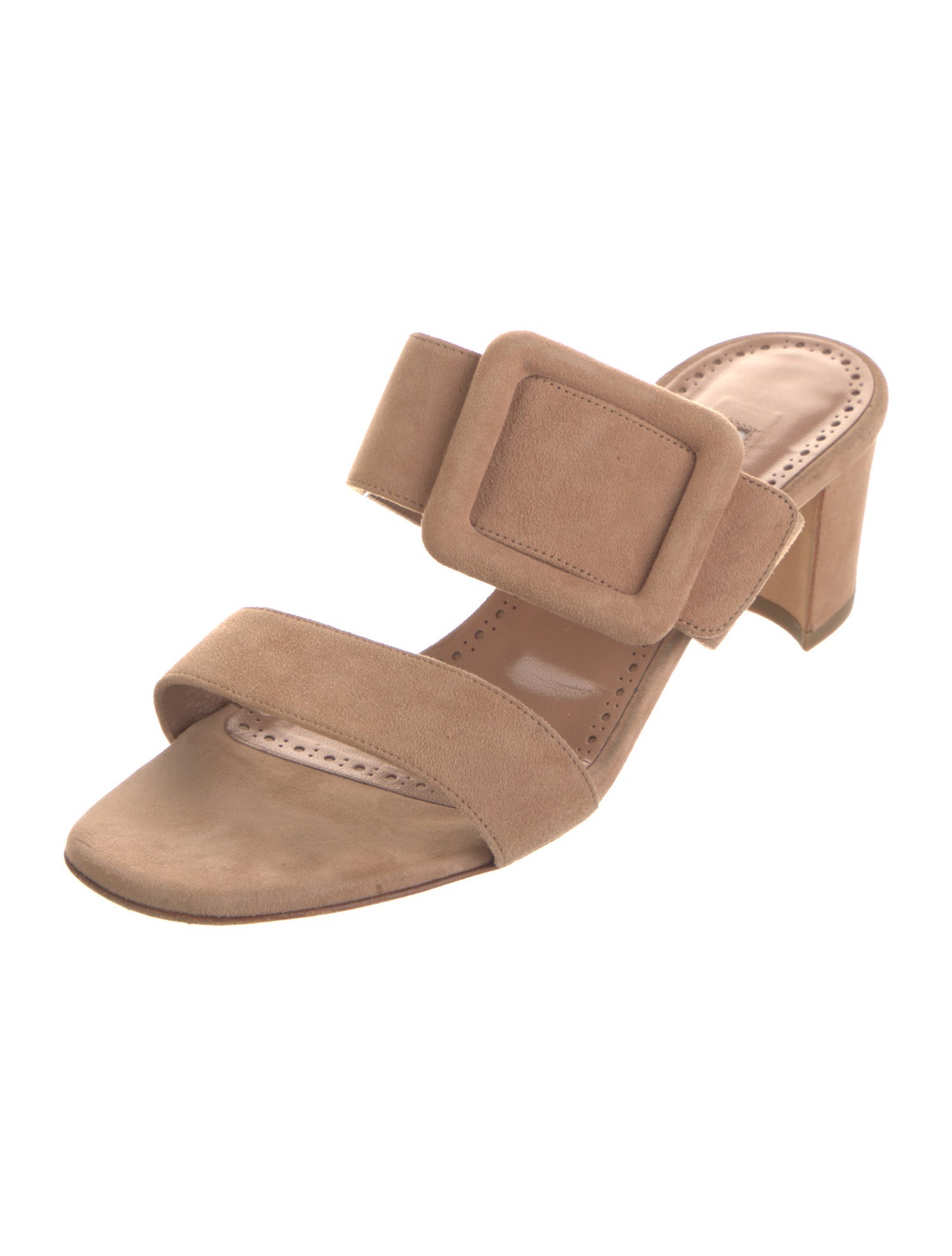 Manolo Blahnik Suede Slides