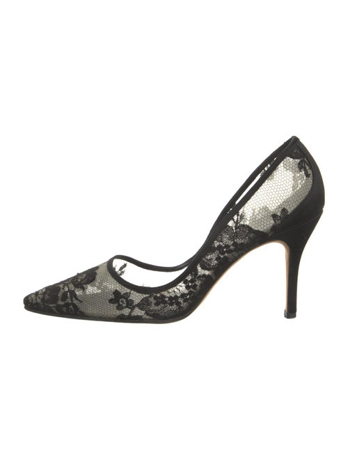 Manolo Blahnik Lace Lace Pattern Pumps