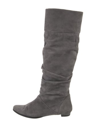 Manolo Blahnik Suede Slouch Boots