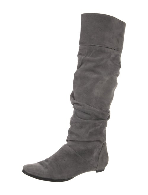 Manolo Blahnik Suede Slouch Boots