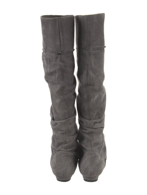 Manolo Blahnik Suede Slouch Boots
