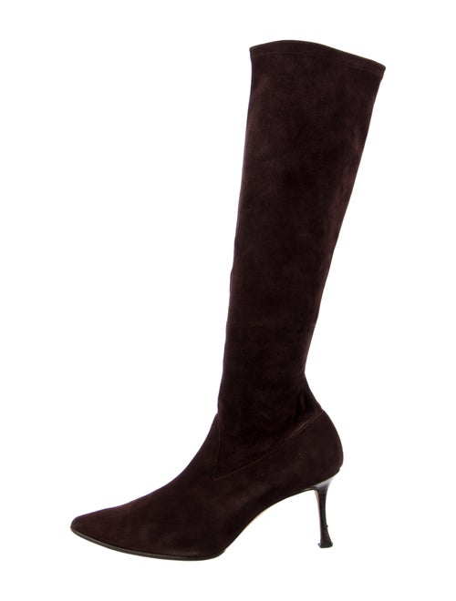 Manolo Blahnik Suede Sock Boots