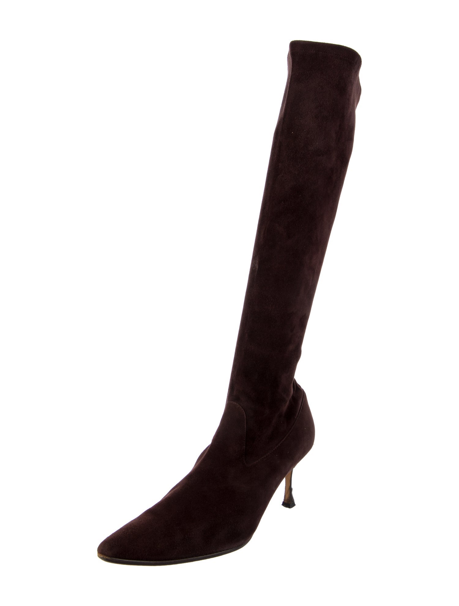 Manolo Blahnik Suede Sock Boots