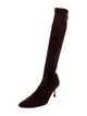 Manolo Blahnik Suede Sock Boots