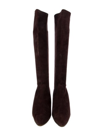 Manolo Blahnik Suede Sock Boots