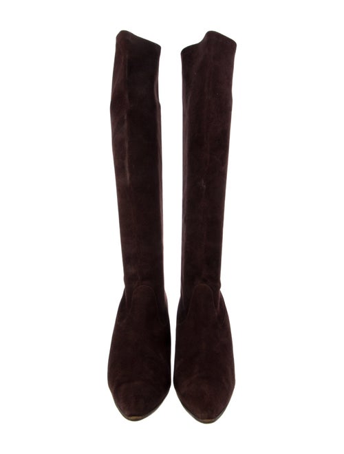 Manolo Blahnik Suede Sock Boots