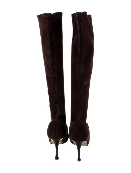 Manolo Blahnik Suede Sock Boots