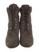Manolo Blahnik Suede Lace-Up Boots