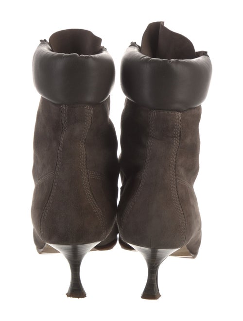 Manolo Blahnik Suede Lace-Up Boots