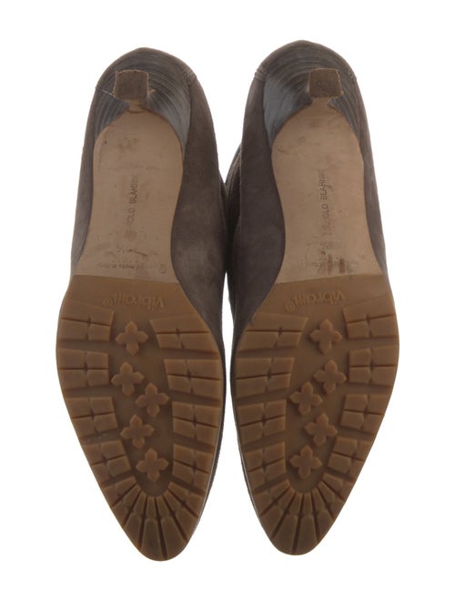 Manolo Blahnik Suede Lace-Up Boots