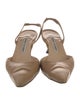Manolo Blahnik Leather Slingback Pumps