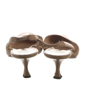 Manolo Blahnik Leather Slingback Pumps