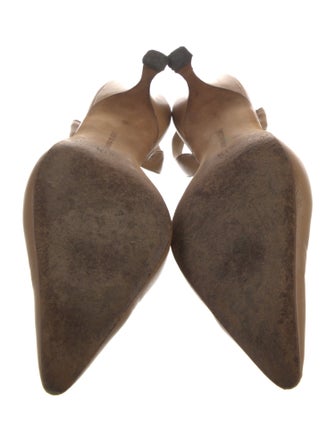 Manolo Blahnik Leather Slingback Pumps