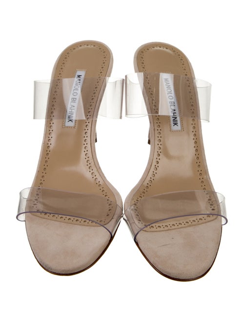 Manolo Blahnik Suede Slides