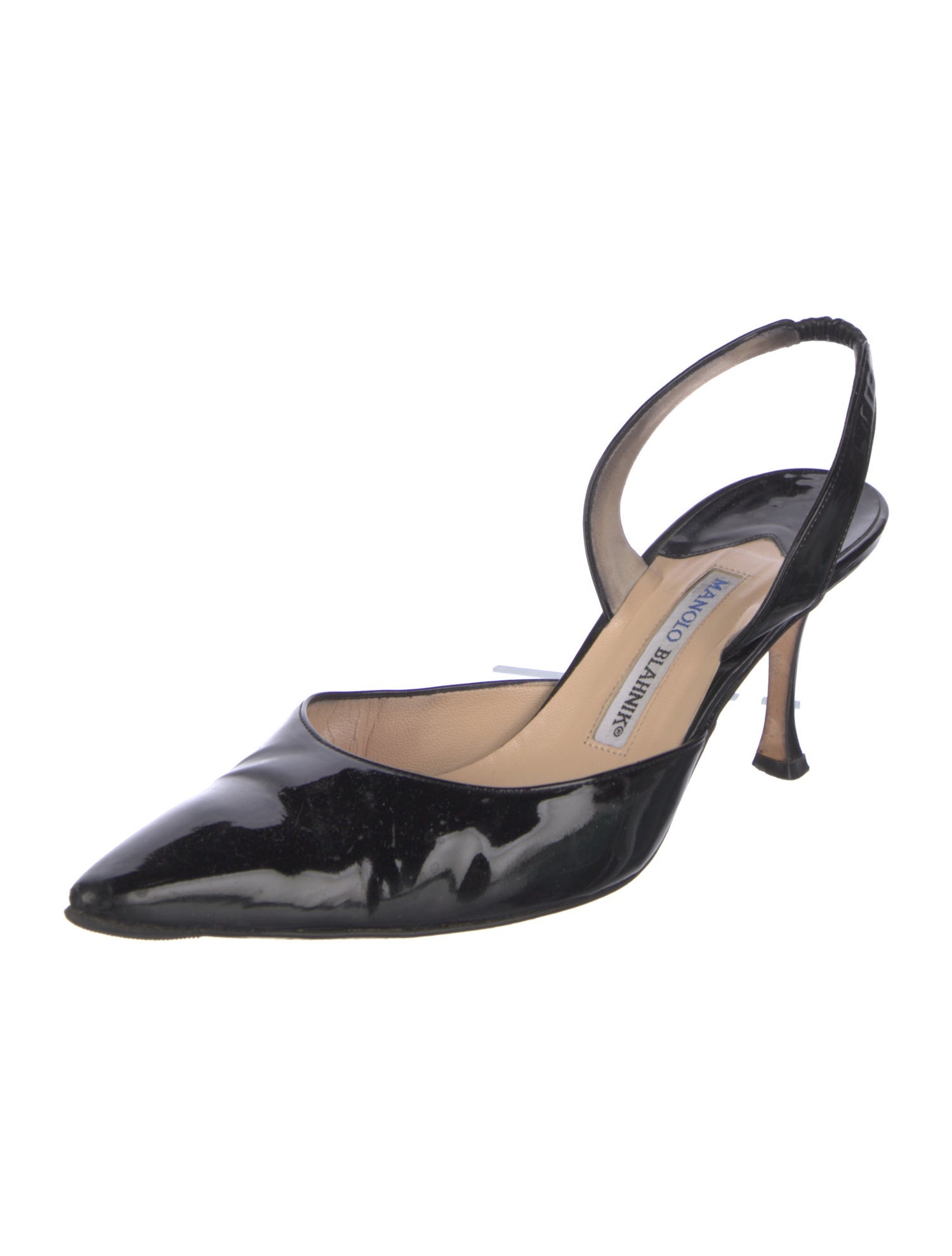 Manolo Blahnik Patent Leather Slingback Pumps