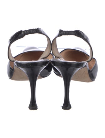 Manolo Blahnik Patent Leather Slingback Pumps