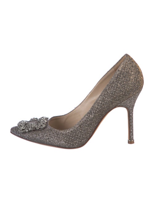 Manolo Blahnik Crystal Embellishments Pumps