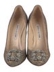 Manolo Blahnik Crystal Embellishments Pumps