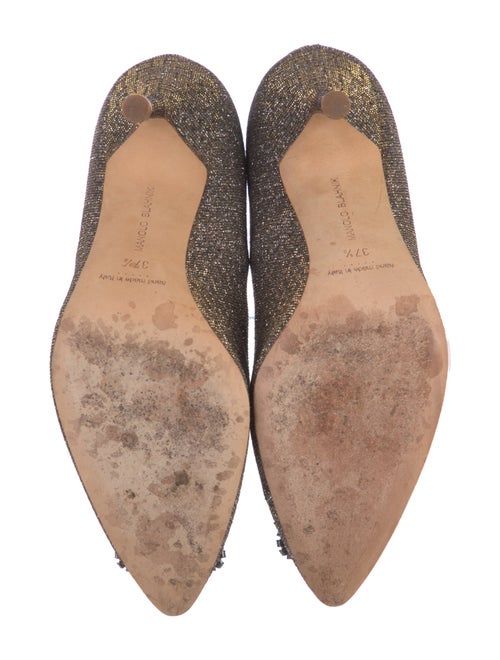 Manolo Blahnik Crystal Embellishments Pumps