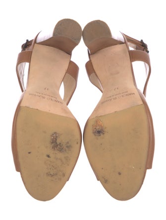 Manolo Blahnik Leather T-Strap Sandals
