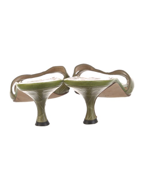 Manolo Blahnik Alligator Slides