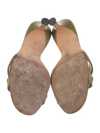Manolo Blahnik Alligator Slides