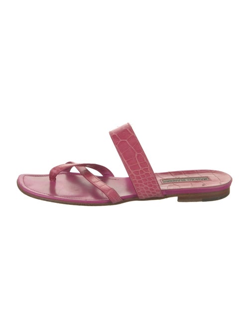 Manolo Blahnik Lizard Slides