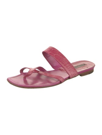 Manolo Blahnik Lizard Slides