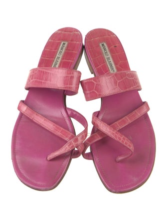 Manolo Blahnik Lizard Slides