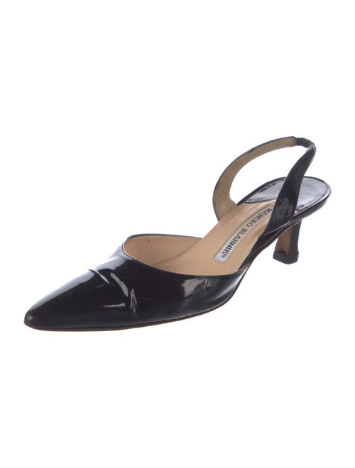 Manolo Blahnik Patent Leather Slingback Pumps