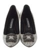 Manolo Blahnik Leather Printed Pumps