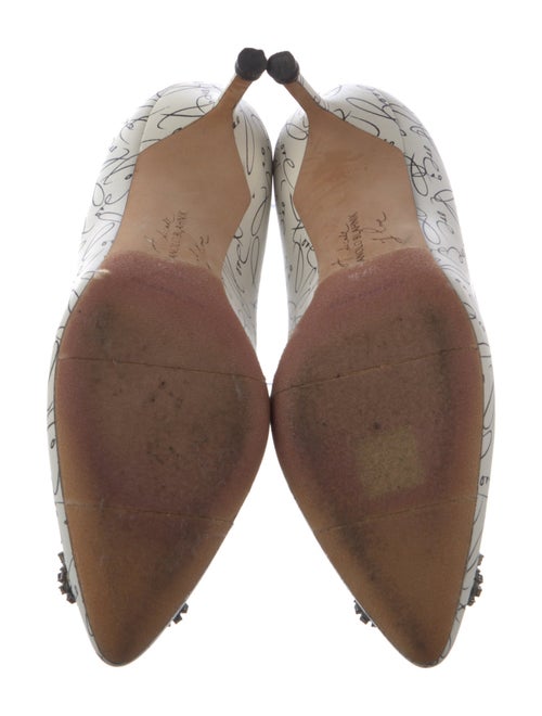 Manolo Blahnik Leather Printed Pumps