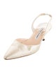 Manolo Blahnik Leather Slingback Pumps