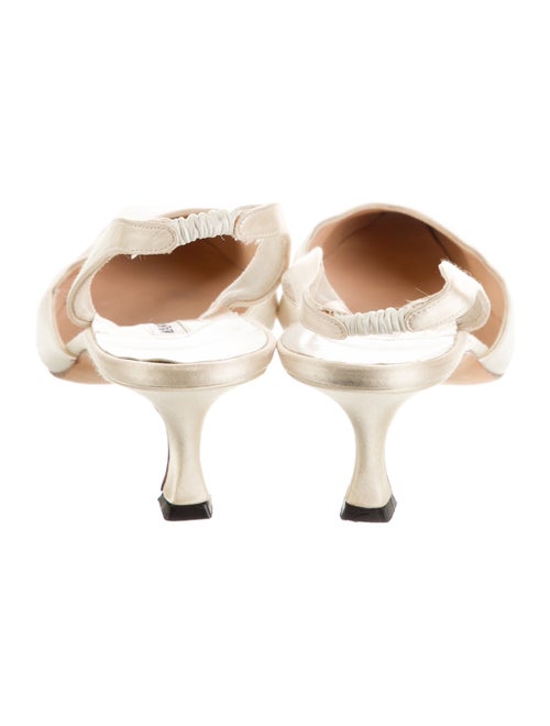 Manolo Blahnik Leather Slingback Pumps