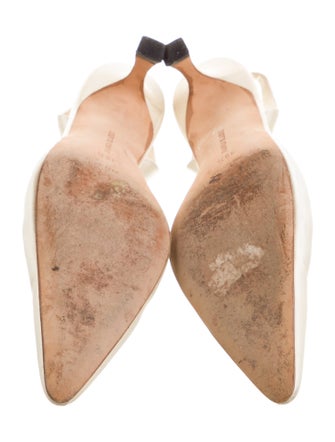 Manolo Blahnik Leather Slingback Pumps