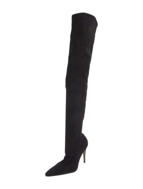 Manolo Blahnik Suede Sock Boots